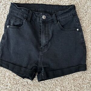 Black high waist shorts